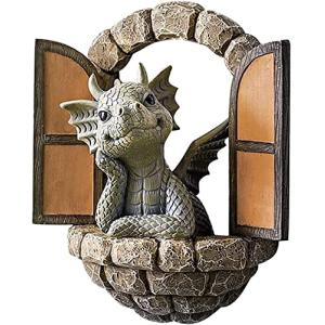 Youery Hermosa Escultura de dragón para Patio, Escultura de…