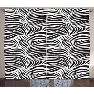 ABAKUHAUS El Estampado de Zebra Cortinas, Líneas Salvajes C…