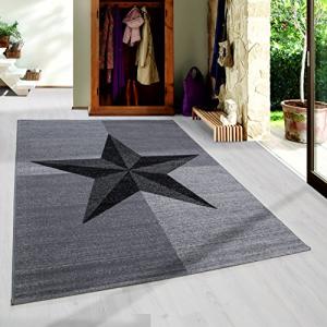 HomebyHome Alfombra Pila Corta Diseño de Ondas abstractas S…