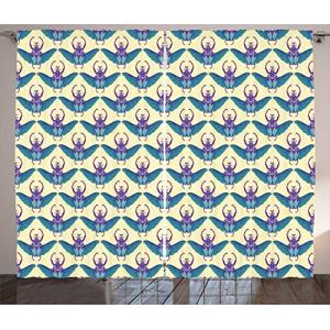 ABAKUHAUS Insecto Cortinas, Colorido escarabajos Goliath, S…