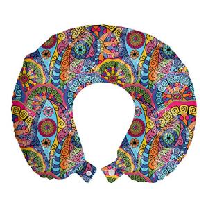 ABAKUHAUS Mandala Cojín de Viaje para Soporte de Cuello, Lo…