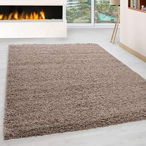 HomebyHome Alfombra Salon Peludo de Pelo Largo Beige 80x150…