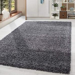 HomebyHome Alfombra Salon Peludo de Pelo Largo Gris 240x340…