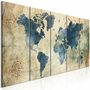 murando Cuadro en Lienzo Mapa del mundo 150x60 cm Impresión…