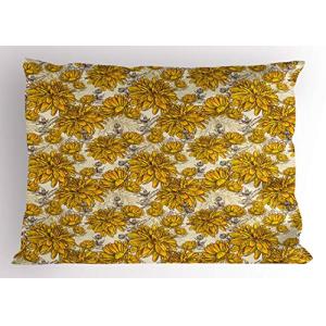 ABAKUHAUS Floral Funda de Almohada, Ramo de Botánica de la…