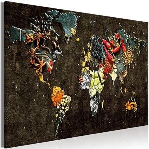 murando Cuadro en Lienzo Mapa del Mundo 90x60 cm Impresión…