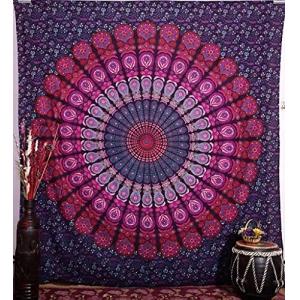 Craftozone Tapiz regalo tapices hippie Mandala bohemio psic…