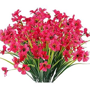 Ancokig 6 Piezas Flores Violeta Artificiales,Plantas Resist…