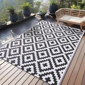 Homaxy Alfombra de exterior resistente a la intemperie, de…