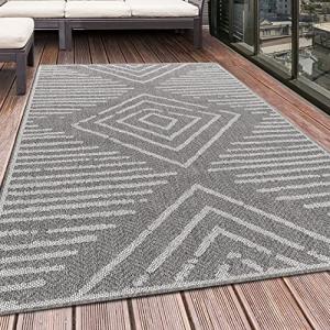HomebyHome Alfombra Tejido Plano Diseño Boho Terraza Balcón…