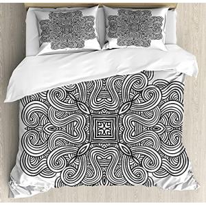 ABAKUHAUS Blanco Negro Funda Nórdica, Arte Celta, Decorativ…