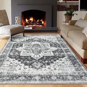 LuxFocus Alfombra de estilo oriental, lavable, vintage, 120…