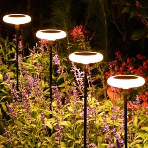Luces Solares LED Exterior Jardin 4 Piezas Blanco Cálido lu…
