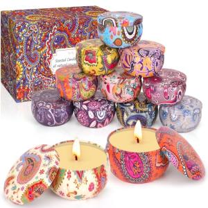 Juego de 12 velas perfumadas de regalo para mujeres, velas…