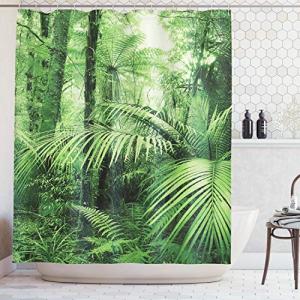 ABAKUHAUS Selva Cortina de Baño, Palmeras Plantas exóticas,…