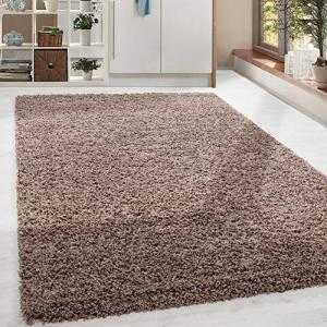 HomebyHome Alfombra Salon Peludo de Pelo Largo Mocca 80x250…