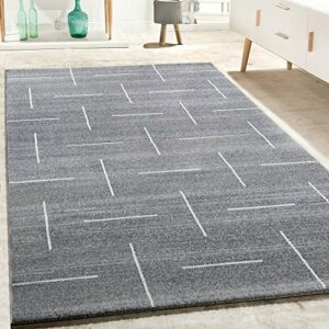 Paco Home Alfombra De Diseño para Salón Moderna Jaspeada En…