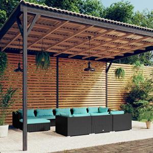 MOONAIRY Set de Muebles de jardín 10 pzas Cojines, Muebles…