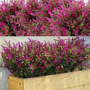 WILLBOND 12 Paquetes arbustos de Lavanda Artificial Flores…