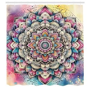 ABAKUHAUS Colorido Cortina de Baño, Sueño Oriental Mandala…