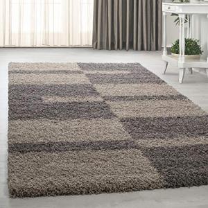 HomebyHome Alfombra Salon Peludo de Pelo Largo Taupe 200x29…