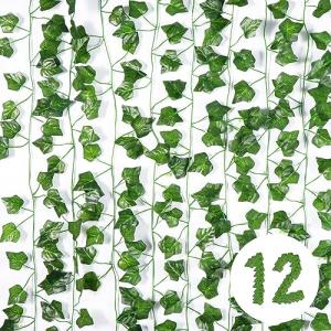 Vinabo Hiedra Artificial Decoración de Habitación, 12Pcs 2.…