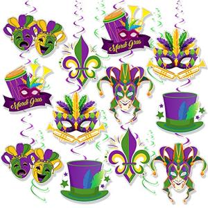 Mardi Gras Colgante Decoración, 30 Piezas Carnaval Decoraci…