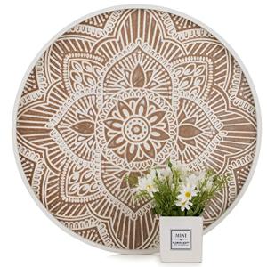 Hanobe Bandeja decorativa grande de madera: bandeja otomana…