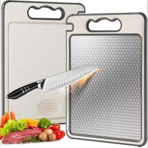 Vasmeiy Tabla de Cortar Acero Inoxidable, tabla de cortar d…
