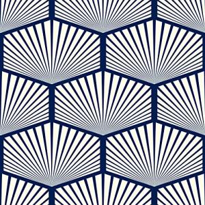 ReWallpaper 44.5CM×7M Papel Pintado Pared Azul Turquesa y B…