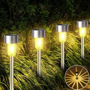 Qoosea Luces Solares Jardín LED, 10 Piezas de Luz Solar Ext…