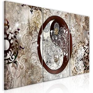 murando - Cuadro en Lienzo Mandala 180x90 3 piezas - Impres…