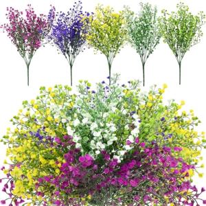 Anseom 5pcs Arbusto Artificials,Flores Artificiales,Decorac…