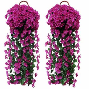 Fycooler Guirnalda de Flores Artificiales Wisteria, Plantas…