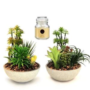 HOMEVID Plantas Artificiales Decorativas con Maceta para In…