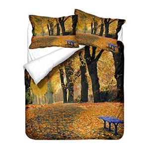 Chickwin-Shop Juego de Ropa de Cama 3D,Hojas caídas Estampa…