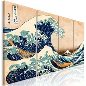 murando Cuadro Acústico la gran ola de Kanagawa 160x60 cm e…