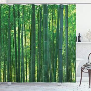 ABAKUHAUS Bambú Cortina de Baño, El bambú Verde Salvaje exó…