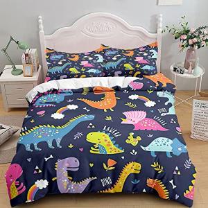 TSOPEFI Ropa de cama infantil con estampado de dinosaurios,…