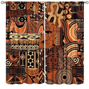 ZhiRain Cortinas tribales africanas vintage abstractas afri…