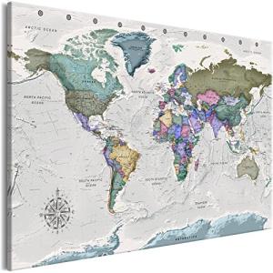murando Mapa del mundo pinboard 120x80 cm 1 parte No Tejido…