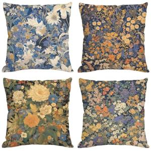 Retro Cojines Exterior Impermeable Lino Grande Fundas Cojin…