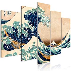 murando Cuadro en Lienzo la gran ola de Kanagawa 150x75 cm…