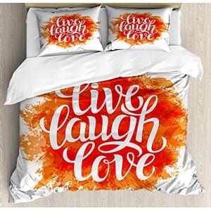ABAKUHAUS Vive ríe ama Funda Nórdica, Frase Alegre, Decorat…