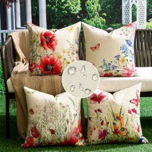 DakTou Funda Cojin 40x40 Estampado Flores Primavera Verano…