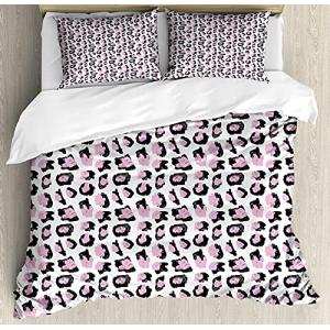 ABAKUHAUS Moderno Funda Nórdica, Leopard Spots Resumen Moti…