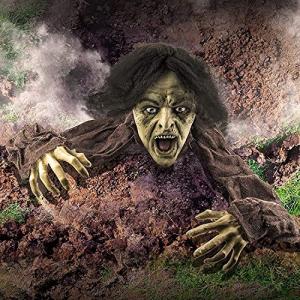 PREXTEX Decoración de Halloween Zombie Saliendo de la Tierr…