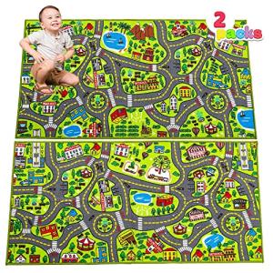JOYIN 2 Pack 80x150cm de Alfombras de Juego Vida en la Ciud…