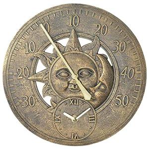 DSDD Reloj de Pared para Exteriores con termómetro, Reloj d…