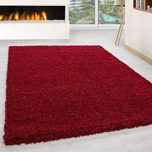 HomebyHome Alfombra Peludo de Pila Larga Diseño Liso Sala d…